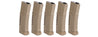 Elite Force Ares Amoeba 140Rd Aeg Airsoft 5 Pack Mag Set - Dark Earth