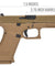 Elite Force Licensed GLOCK 19X GEN5 - Gas Blowback - TAN