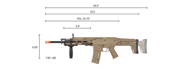 Airsoft Gun A&K Masada ACR Airsoft AEG Rifle (Color: Flat Dark Earth)