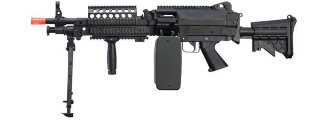 A&K MK46 M249 Saw Light Machine Gun w/ Polymer Receiver (Color: Black) Airsoft Gun