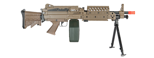 A&K Iu-Mk46T-Nb M249 Mk46 Spw Full Metal Airsoft Gun Machine Gun (Color: Dark Earth) Airsoft Gun