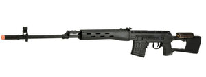 A&K SVD Dragunov Electric Airsoft Gun Sniper Rifle w/ Sportsman Stock (Color: Black) Airsoft Gun
