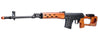 A&K SVD Dragunov Electric Airsoft Gun Sniper Rifle w/ Real Wood Furniture & Fixed Sportsman Stock (Color: Black / Real Wood)