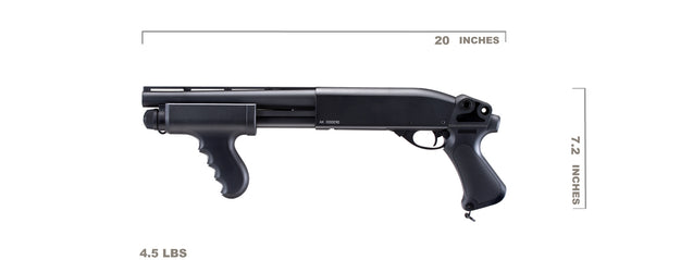 UKArms IU-SXR1 CQB Pump Action Shotgun (Black) Airsoft Gun