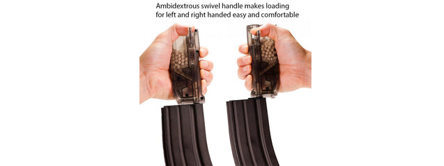 Laylax Satellite Ambidextrous Swiveling Arm High Capacity Speedloader (Color: Clear) Airsoft Accessories