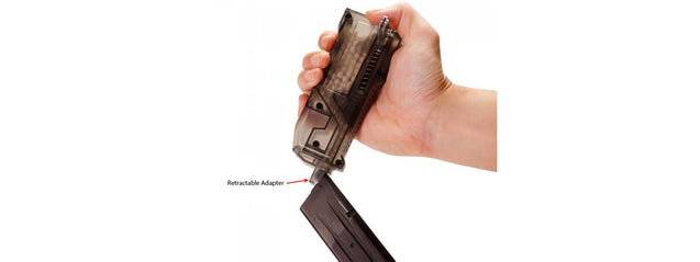 Laylax Satellite Ambidextrous Swiveling Arm High Capacity Speedloader (Color: Smoked) Airsoft Accessories