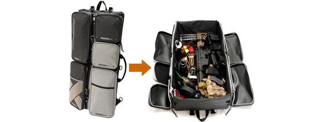 Laylax Satellite Collapsible Container and Gun Case (Color: Black / Gray), 31.5" Airsoft Gun Accessories
