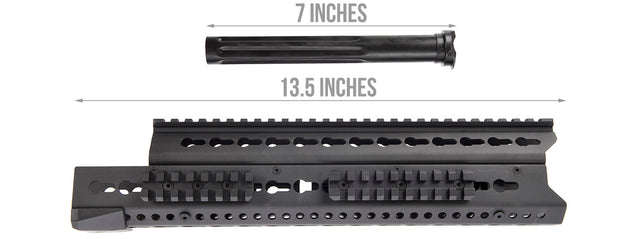LCT Airsoft 13.5 Inch AK KeyMod Handguard Rail (Black)