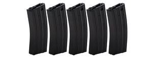 LT-01B-Mag-G2X5 High Capacity 300Rd Metal Aeg Gen 2 Magazine, Set Of 5 (Bk)