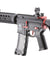Lancer Tactical Gen 3 M4 Carbine SD AEG Airsoft Rifle Gun with Mock Suppressor (Color: Black with Red Accents)