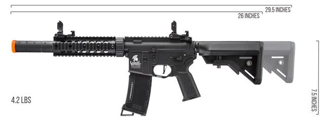 Lancer Tactical Gen 3 M4 Carbine SD AEG Airsoft Rifle (Color: Black)