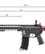Lancer Tactical Gen 3 10" Keymod Airsoft Rifle Gun M4 Carbine AEG Rifle with Red Accents (Color: Black)