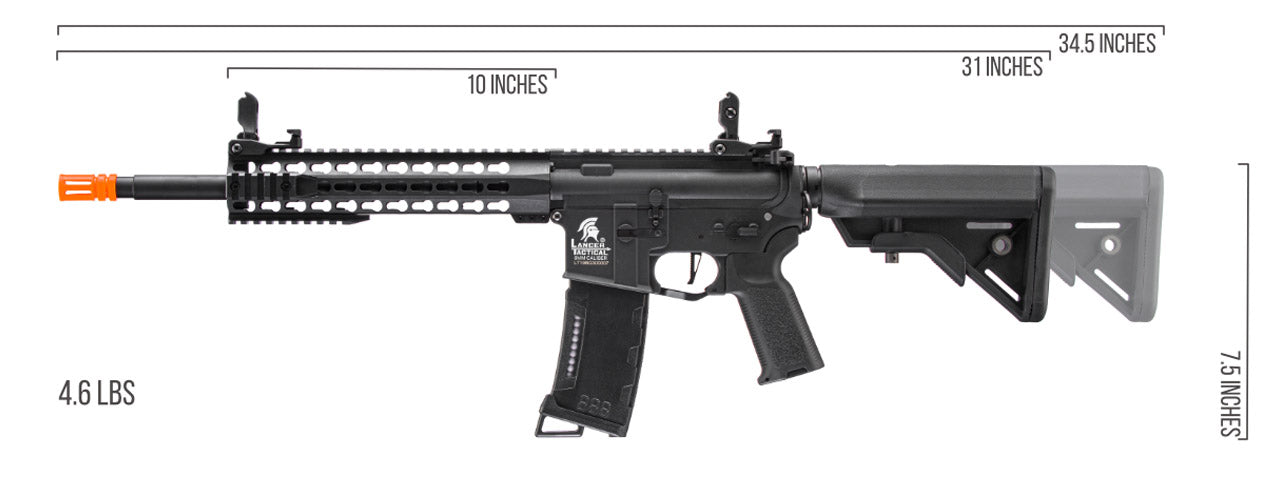 thumbnail image 2 of Lancer Tactical Gen 3 M4 Airsoft AEG Rifle - Tan 10 Inch Keymod, 380-400 FPS 2 of 14