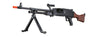 Airsoft Gun Lancer Tactical Full Metal M240W Airsoft AEG Squad Automatic Machine Gun with Box Magazine (Color: Black & Wood)