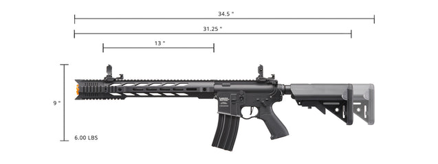 Lancer Tactical Gen 2 ProLine M4 SPR Interceptor Airsoft AEG Rifle Gun (Color: Black)
