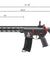 Lancer Tactical Gen 3 M4 SPR Interceptor Airsoft AEG Rifle Gun with Red Accents (Color: Black)