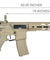 Lancer Tactical Airsoft Rifle Gun 370 - 395 FPS Hybrid Gen 2 M4 SPR "Interceptor" Airsoft AEG (TAN)