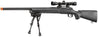 Airsoft Gun Lancer Tactical High FPS M24 Bolt Action Spring Powered Sniper Rifle w/ Scope & Bipod (Color: Black)
