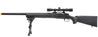 Airsoft Gun Lancer Tactical High FPS M24 Bolt Action Spring Powered Sniper Rifle w/ Scope & Bipod (Color: Black)