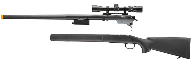 Airsoft Gun Lancer Tactical Airsoft M24 Bolt Action Sniper Rifle w/ Scope (Color: Black)