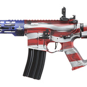 Lancer Tactical Enforcer BLACKBIRD AEG Rifle w/ Alpha Stock (Cerakote Color: Stars & Stripes)