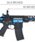 Lancer Tactical Airsoft Gun 370 - 395 FPS Enforcer BLACKBIRD Skeleton AEG - BLACK/BLUE