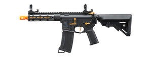 Lancer Tactical Gen 3 Hellion 7" M-LOK Airsoft AEG Rifle w/ Crane Stock (Color: Black & Gold)