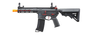 Lancer Tactical Gen 3 Hellion 7" M-LOK Airsoft AEG Rifle w/ Crane Stock (Color: Black & Red)
