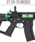 Lancer Tactical Airsoft Gun 370 - 395 FPS Enforcer BATTLE HAWK 7" Skeleton AEG - BLACK/GREEN