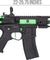 Lancer Tactical ProLine Battle Hawk 7" PDW Skeleton AEG [HIGH FPS] (BLACK/GREEN)