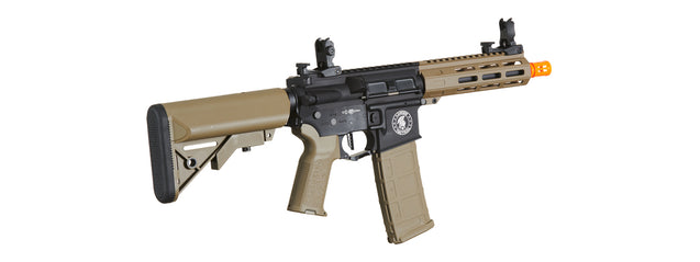 Airsoft Gun Lancer Tactical Mayhem 7" M-LOK Proline Series M4 Airsoft Rifle w/ Crane Stock (Color: Two-Tone)