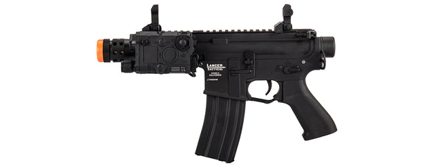 Lancer Tactical M4 708 Stubby Airsoft Gun AEG w/ Peq Box (Color: Black) Airsoft Gun