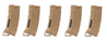 Lancer Tactical 130 Round High Speed Mid-Cap Magazine Pack of 5 (Tan)