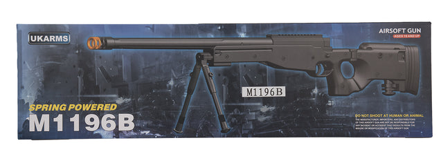 M1196B Bolt Action Airsoft Sniper Rifle W/ Folding Stock (BLACK)