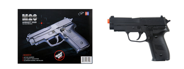 Double Eagle Airsoft M26 Compact Spring Pistol - Black Airsoft Gun Accessories