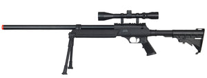 Wellfire MB06 Airsoft Bolt Action Sniper Rifle W/ Scope And Bipod - Black
