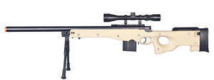 Wellfire Airsoft L96 AWP Bolt Action Rifle W/ Bipod And Scope - Tan