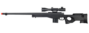 WellFire MK96 Bolt Action Rifle w/ Fluted Barrel & Scope (BLACK) Airsoft Gun Rifles