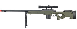 Well MB4402GAB Bolt Action Rifle w/Fluted Barrel, Scope & Bipod (COLOR: OD GREEN)