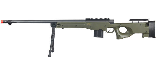 Uk Arms Airsoft L96 Bolt Action Fluted Rifle W/ Bipod - Od Green Airsoft Gun Rifles