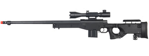 Well Mb4403Ba2 Bolt Action Rifle W/Fluted Barrel & Illumininated Scope (Color: Black) Airsoft Gun Rifles