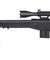 Well Mb4403Bab2 Bolt Action Rifle W/Fluted Barrel, Illuminated Scope & Bipod (Color: Black) Airsoft Gun Rifles