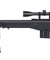 Well Mb4403Bab Bolt Action Rifle W/Fluted Barrel, Scope & Bipod (Color: Black) Airsoft Gun Rifles