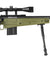 Mb4408D Mk96 Covert Airsoft Sniper Rifle W/ Scope & Bipod (Od Green)
