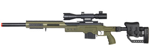 Well Mb4410Ga2 Bolt Action Rifle W/Illuminated Scope (Color: Od Green) Airsoft Gun Rifles