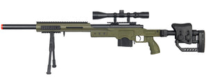 Wellfire MB4410 Bolt Action Sniper Rifle W/ Scope And Bipod - OD Green