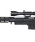 Well Mb4411Ba2 Bolt Action Rifle W/Fluted Barrel & Illuminated Scope (Color: Black) Airsoft Gun Rifles