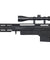 Well Mb4411Ba Bolt Action Rifle W/Fluted Barrel & Scope (Color: Black)