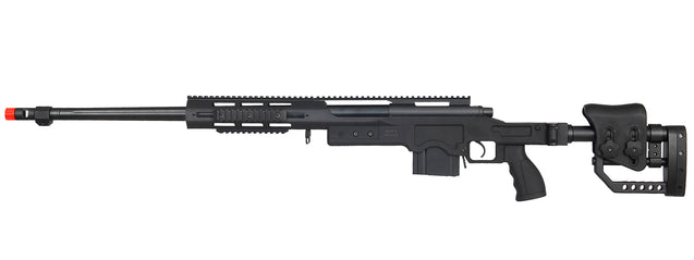 Well Airsoft Mb4411 Bolt Action Sniper Rifle W/ Fluted Barrel - Black Airsoft Gun Rifles