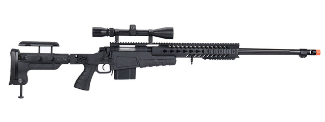 WellFire MB4418-3 Bolt Action Airsoft Sniper Rifle w/ Scope (BLACK) Airsoft Gun Rifles